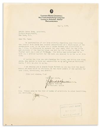 (ARCHITECTURE.) Extensive archive of client files of important architect Dwight James Baum.